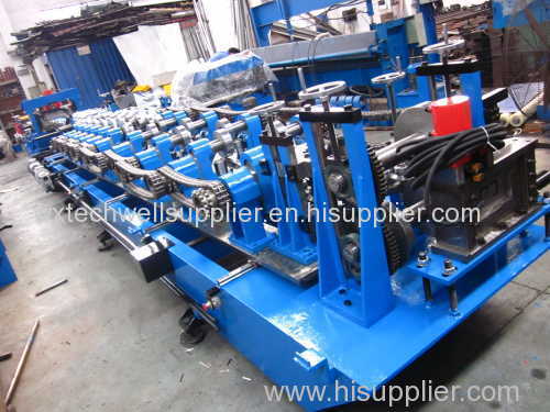 C Z U M Shaped Purlin Roll Forming Machine With Hydraulic Punching and Cutting