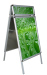 Double side poster stand with header