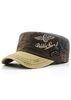 Canvas Embroidered Baseball Custom Flat Hats Curved Bill With Flat Peak