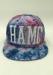 Cotton Polyester Floral Snapback Hats Blue 3D Puffed Embroidey Unisex
