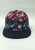 Colored Suede Baseball Floral Snapback Hats Embroidered With Flat Brim
