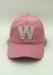 Girls Pink Pre Curved Baseball Caps Customizable Applique Embroidery