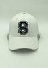 Classic White Custom Embroidered Baseball Caps Curved Bill With Six Panel