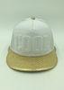 Small Travel Ladies Mesh Snapback Caps / White And Gold Snapback Hats