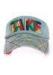 Denim Print Striped Outdoor Snapback Hats Pre Curved Sun Protective