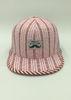 Girls Stress Mesh Snapback Caps / Pink Snapback Hats Sports Casual Striped