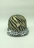 Unique Satin Sunshade Youth Snapback Hats Adjustable Leopard Pattern