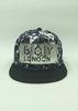 Black Floral Snapback Baseball Caps / Snapback Vintage Hats With Iron Logo