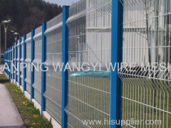 High quality hot galvanized then coated wire mesh fence