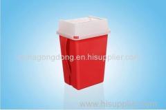 1quart red plastic sharps container