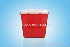 1quart red plastic sharps container