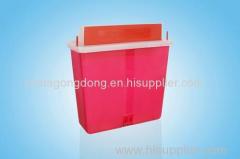 1quart red plastic sharps container