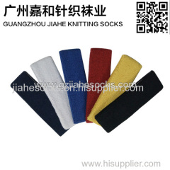 Custom Colorful Embroidery Logo Terry Cloth Wristband Headband