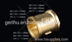 Brass female union connector