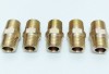 Pipe fitting brass Hex nipple connector 1/4&quot; Male NPT Air Fuel Water