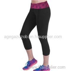 Pink Heather Waist Sport Capris