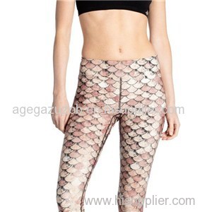 Gold Scales Yoga Stretched Leggings