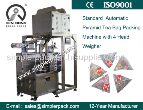 Pyramid Nylon Vietnam LotusTea Bag Packaging Machine with Line and Tag