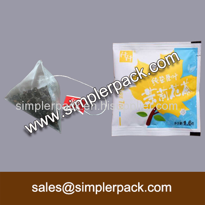 Automatic Nylon Pyramid French Rose Tea Bag Packing Machine with Rectangle Outer Envelope