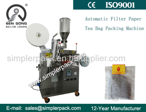 Simple Filter Paper Cameroon Tea Bag Packing Machine with Thread and Tag