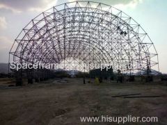 Light Weight Long Span Steel Space Frame Roofing Structure Cement