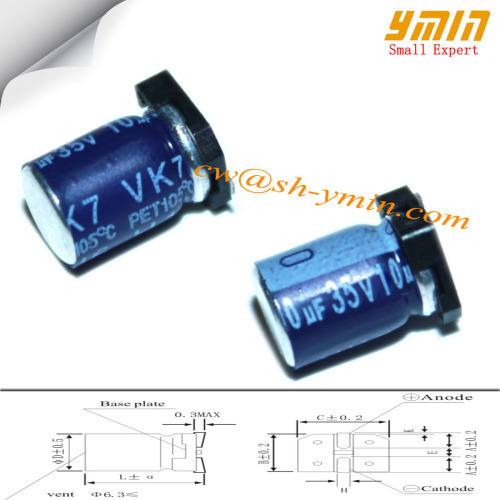 35V 10uF 5x7.7mm SMD Capacitors VK7 Series 105C 4000 ~ 6000 Hours SMD Electrolytic Capacitors for SMT Capacitors RoHS