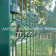 High quality galvanized then coated curved fencing