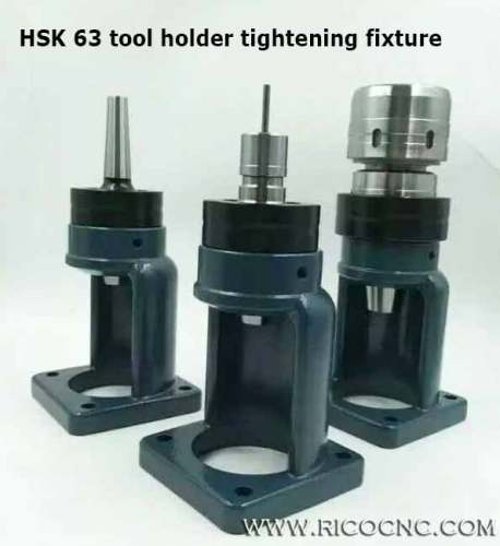 Non-keyway Toolholder Tightening Fixtures for HSK63 ISO40 BT40 Tool Change Out
