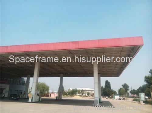 Outdoor Metal Space Frame Gas Station