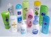 Cosmetics Bottle labels printed in plastic