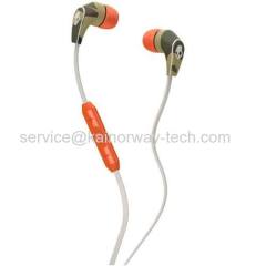 New Skullcandy 50/50 In-Ear Bud Stereo Headphones W/Mic Remote Headset Camo Orange