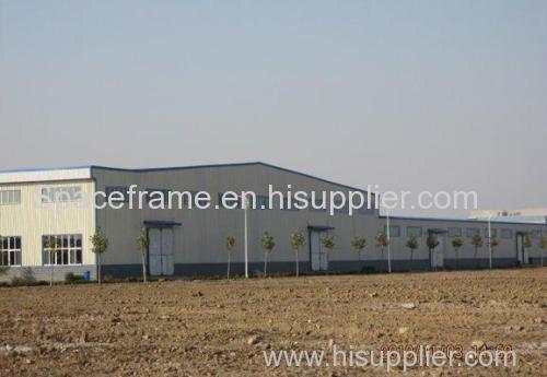 Long span space truss structure for warehouse design