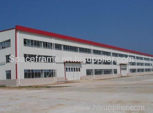 two story prefabricated steel structure trusses asian factory