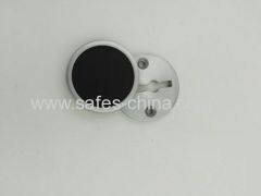 Key entry escutcheon with brush chrome finish for mechanical key lock and double bit key lock