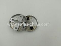 Key entry escutcheon with brush chrome finish for mechanical key lock and double bit key lock