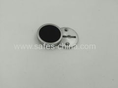 Key entry escutcheon with brush chrome finish for mechanical key lock and double bit key lock