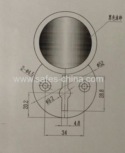 Key entry escutcheon with brush chrome finish for mechanical key lock and double bit key lock