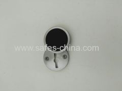 Key entry escutcheon with brush chrome finish for mechanical key lock and double bit key lock