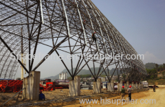 steel structure space frame building coal shed of power plant