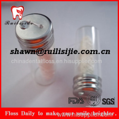 natural silk dental floss with glass bottle case