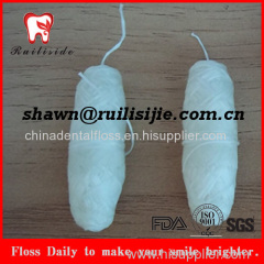 natural silk dental floss with glass bottle case