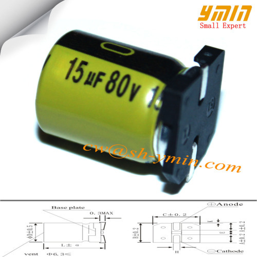 80V 15uF 5x10mm SMD Capacitors Ymin Brand VKM Series 105C 7000 ~ 10000 Hours SMD Aluminum Electrolytic Capacitors RoHS