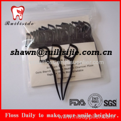 bamboo charcoal dental floss pick