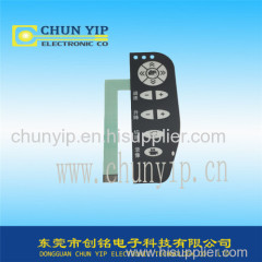 Control push button membrane switch for industry