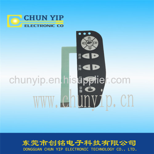 Control push button membrane switch for industry