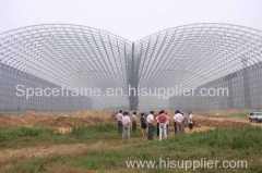 Double cross coal shed space frame coal storage shed