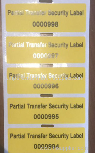 tamper evident security label