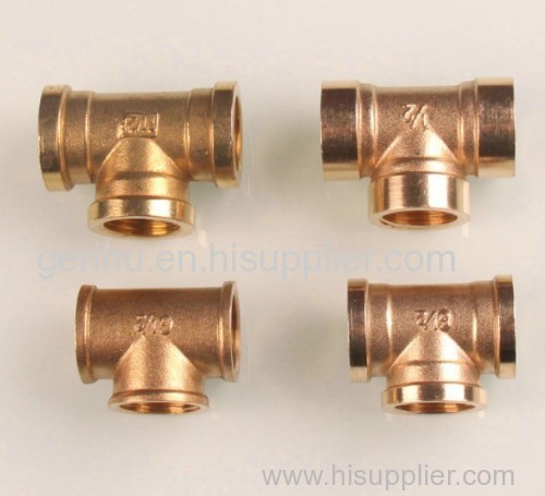 Brass Pipe fitting Forged Female Tee