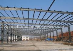 Wide span prefabricated truss steel warehouse