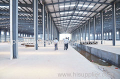 Wide span prefabricated truss steel warehouse